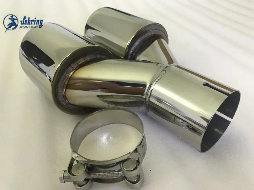 Stainless steel skew double steel Universal DUAL Automobile exhaust pipe Muffler Car accessories modification exhaust muffler tip,exhaust trim pipe,exhaust pipe muffler