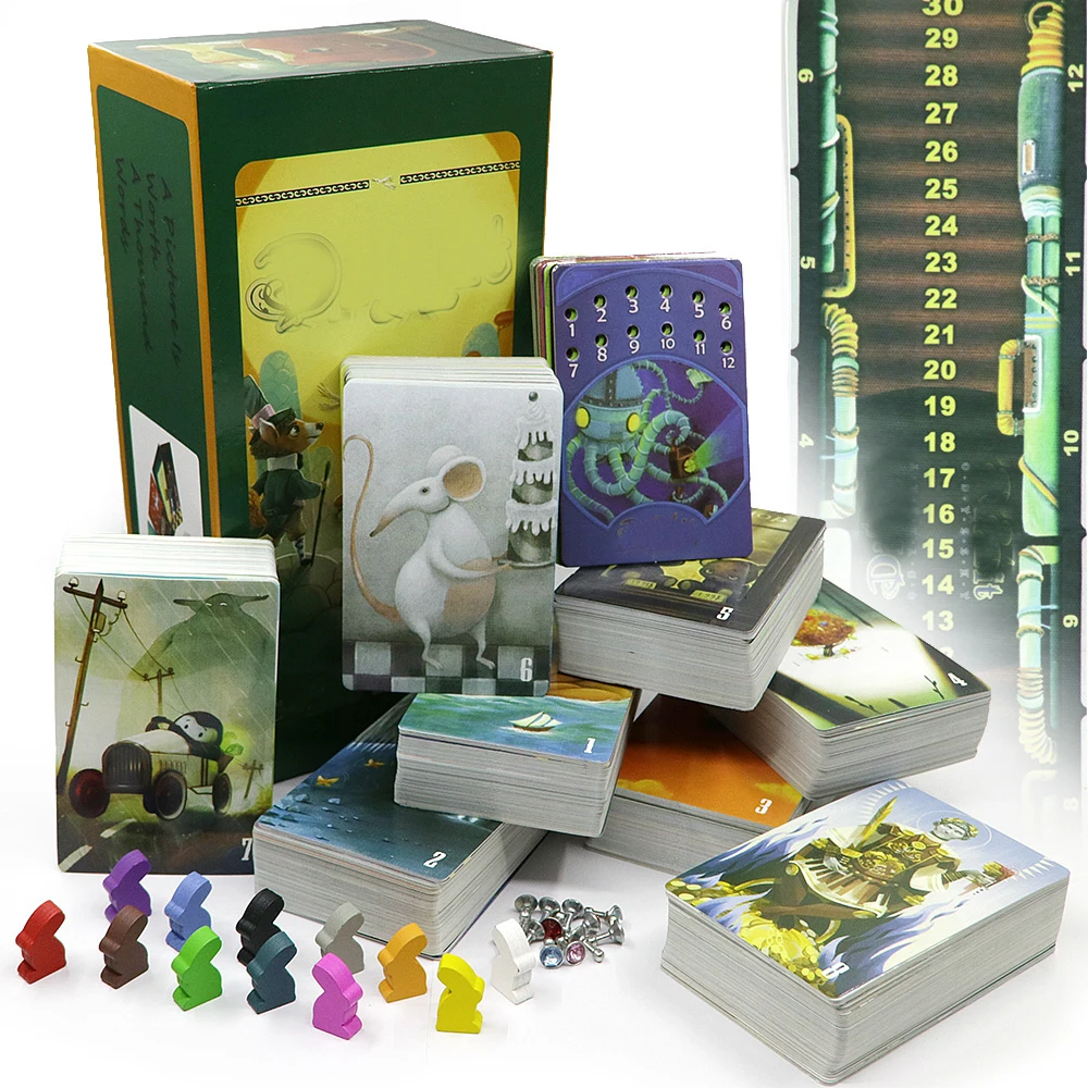 

2020 board game tell story deck 1+2+3+4+5+6+7+8+9 card games total 756 cards, wooden bunny toys for kids gift family party