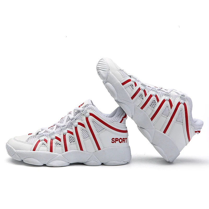 A white red CINESSD Mr.nut Professional Volleyball Shoes,High Quality Anti-slippery Training Sneakers,Breathable,Mesh Shoes,Size 36-45 - Цвет: A white red