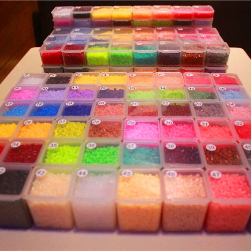 2.6mm Mini Beads/1200pcs/Box Packing Hama Beads Easy to Store For Kids Perler Iron Beads Fuse Handmade Gift Children Toy 1