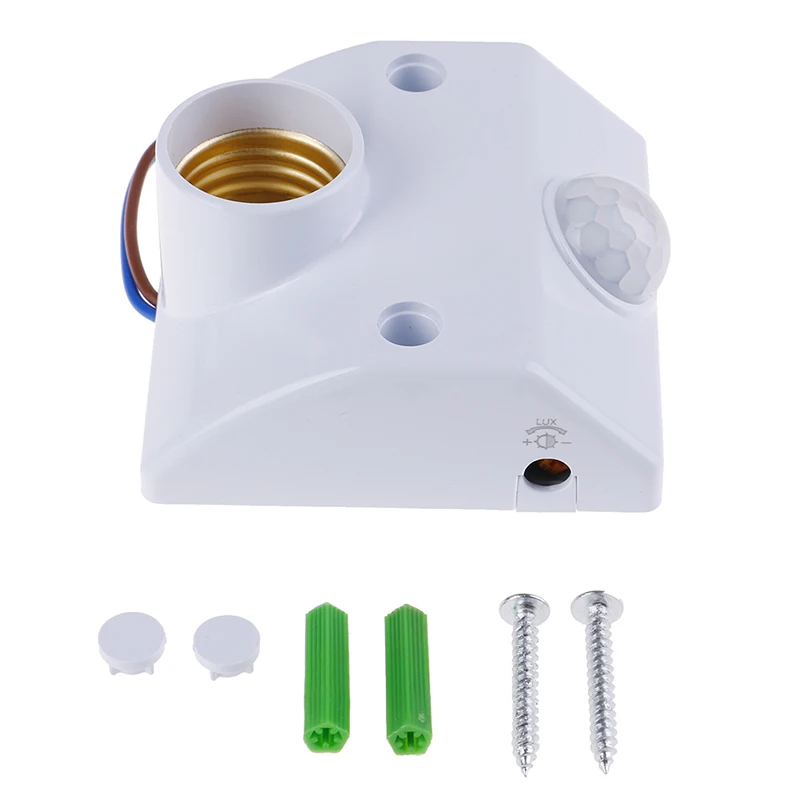 

Motion Sensor AC110-240V E27 Lamp Holder Base PIR Infrared Automatic Timer Adjustable Smart Bulb Light Holder Sensor Switch