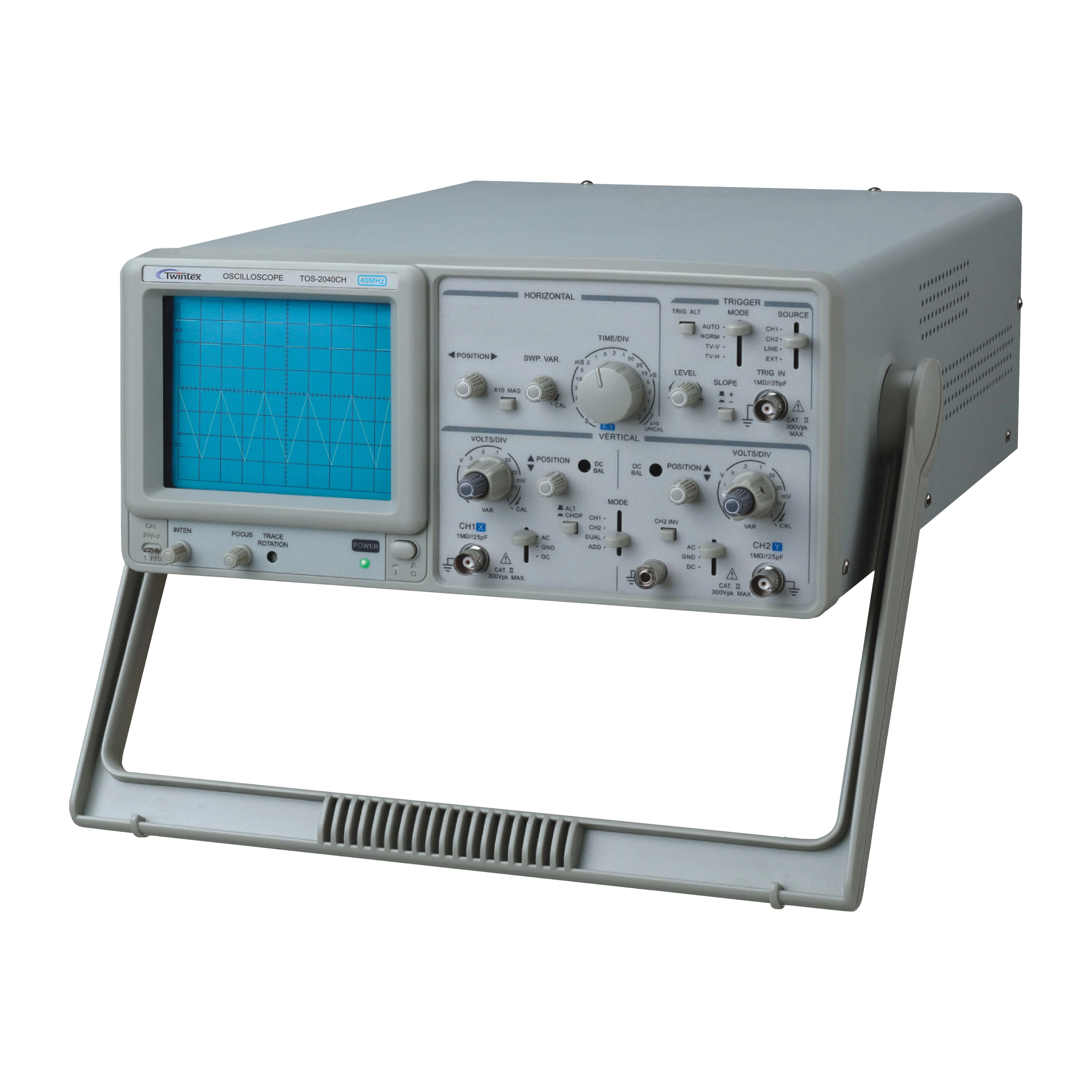 US $600.00 TWINTEX TOS2040CH Analog Oscilloscope 40MHz Low Cost Dual Channel Oscilloscope