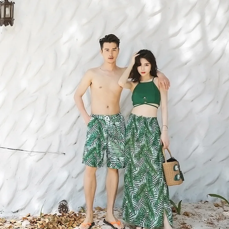 

South Korea Sexy Couples New Style Women's Three-piece Set Skirt Small Bust Bathing Suit Universal Seaside Hot Springs Swimwear