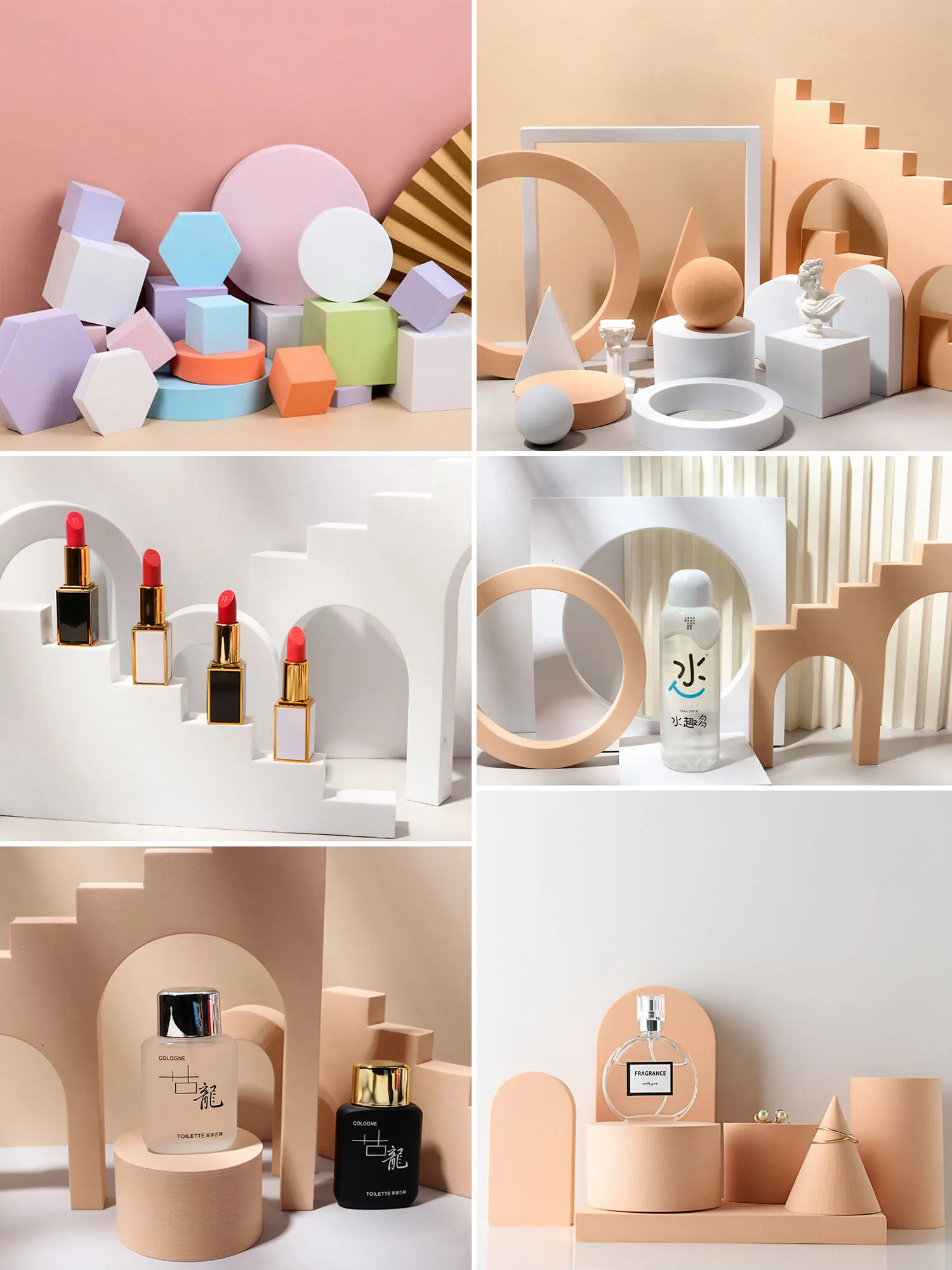 Photography Auxiliary Props 100 Multicolor Geometric Polymer Foam Photography Props NetRed Posing Ornaments 3D Cube Photo Shooting Decoration