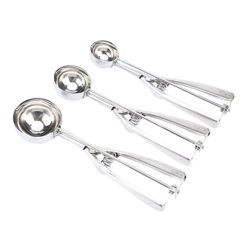 

3Pcs Creative Fruit Carving Double Head Watermelon Baller Ice Cream Dig Ball Scoop Spoon DIY Assorted Cold ,4CM,5CM,6CM