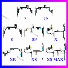 

Power Flex For iPhone 7 8 Plus 7P X XR XS MAX Mute & Volume Button Switch Key Power Flex Cable With Metal Parts