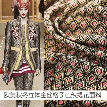 

High Quality Yarn-Dyed 2020 Spring Flowers Jacquard Fabric French Import Jacquard Lace Fabric For Making Fashions Dresses