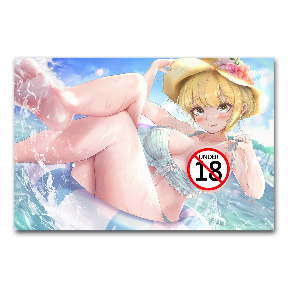 Sexy Bikini Girl Wallpaper Wall Art Canvas Painting Anime Posters And  Prints Picture For Living Room Bedroom Decor - Painting & Calligraphy -  AliExpress