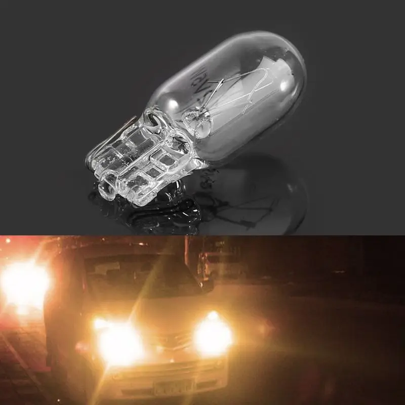 T10 W5W холодный белый 5W галогенная лампа сигнальный внутренний автомобильный светильник 1PC - Испускаемый цвет: Холодный белый