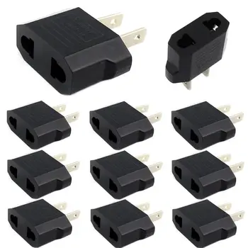 

10000pack 10000pcs Pieces/lot EU Euro Europe to US USA Power Jack Wall Plug Converter Travel Adapter