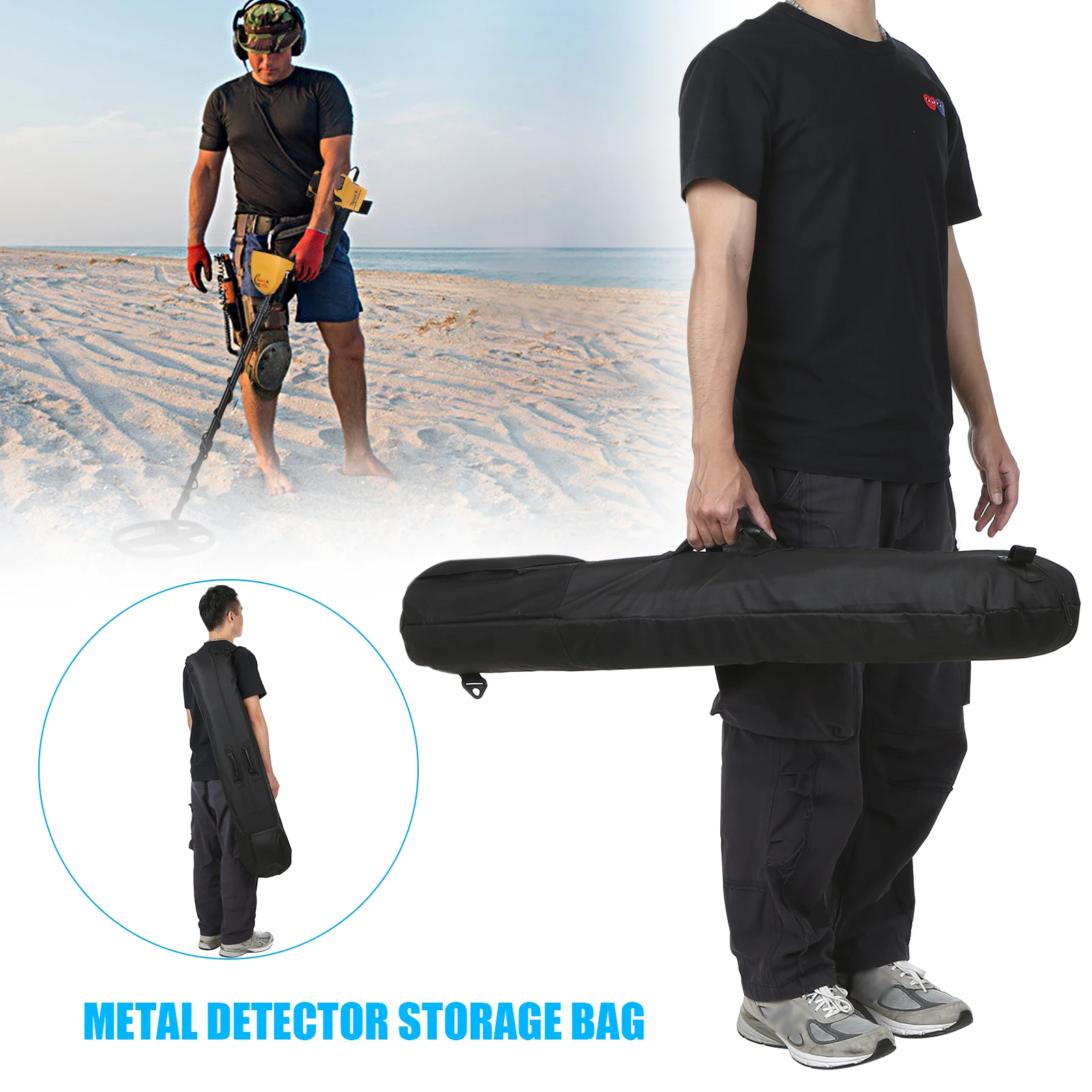 Metal Detector Carrying Case Metal Detectors Bag Large Capacity Storage Bag for Adventure Metal Detecting and Treasure Hunting