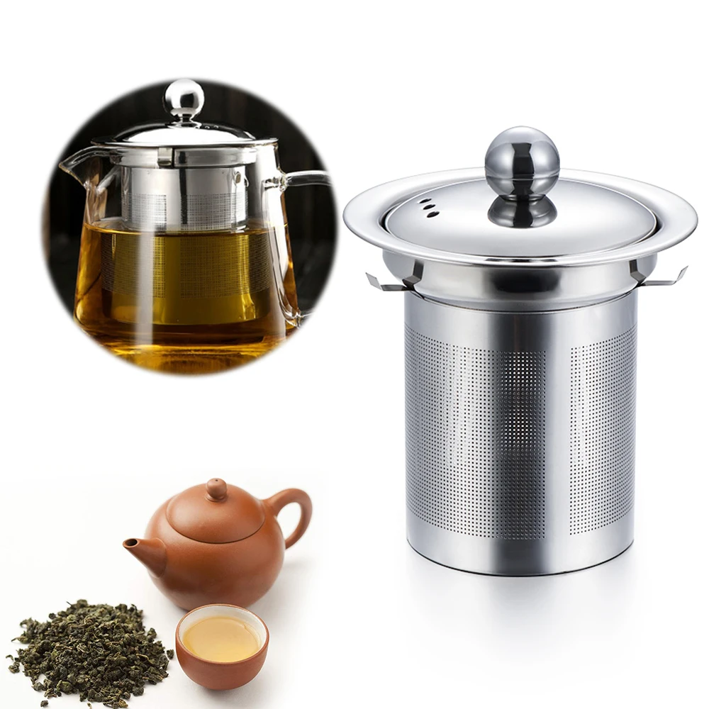 

1PC Reusable Stainless Steel Tea Strainer Mesh Infuser Basket Loose Tea Leaf Infusers Herb Filter For Home Mug Teapot