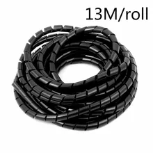 

13M/roll 8mm Line Organizer Pipe Protection Spiral Wrap Winding Cable Wire Protector Cover Tube