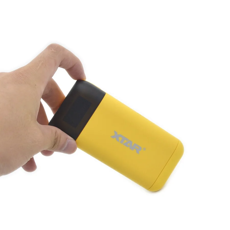 PB2S-YELLOW XTAR Мощность банк Зарядное устройство PB2S черный, красный синий Тип C вход QC3.0 USB ЖК-дисплей быстро Зарядное устройство для 18700 20700 21700 18650 Батарея Зарядное устройство - Цвет: PB2S-YELLOW