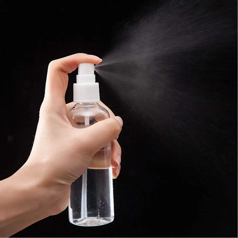 100 개 10ml 30ml 50ml 60ml 100ml 120ml 리필용 미세 미스트 분무기 병 메이크업 화장품 분무기 작은 스프레이 용기