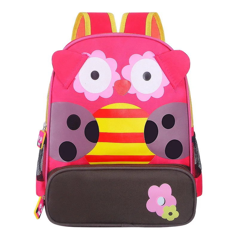 Детский рюкзак для маленьких мальчиков и девочек, рюкзак с 3D рисунком животных, школьная сумка, рюкзак - Цвет: Owl