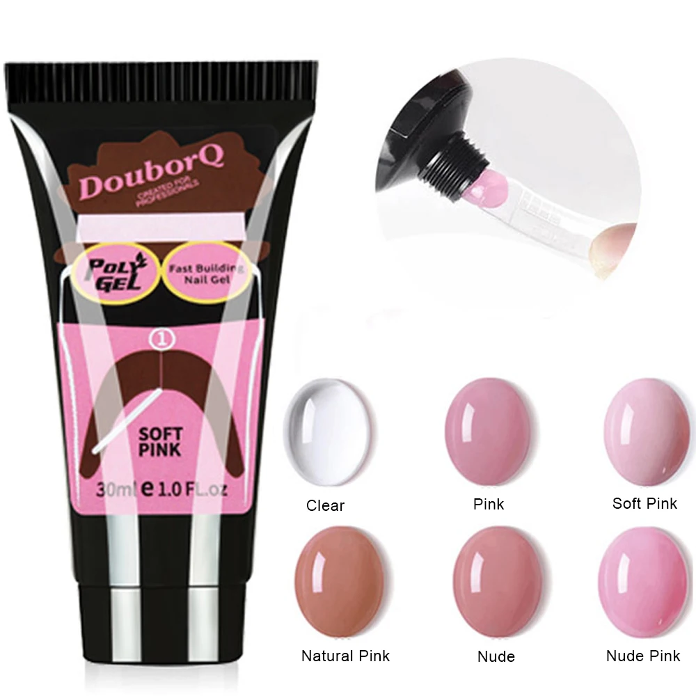 30 мл УФ-гель для ногтей, полигель для ногтей, гель для быстрого наращивания, акриловый лак для ногтей, кристаллический УФ-гель-конструктор из смолы