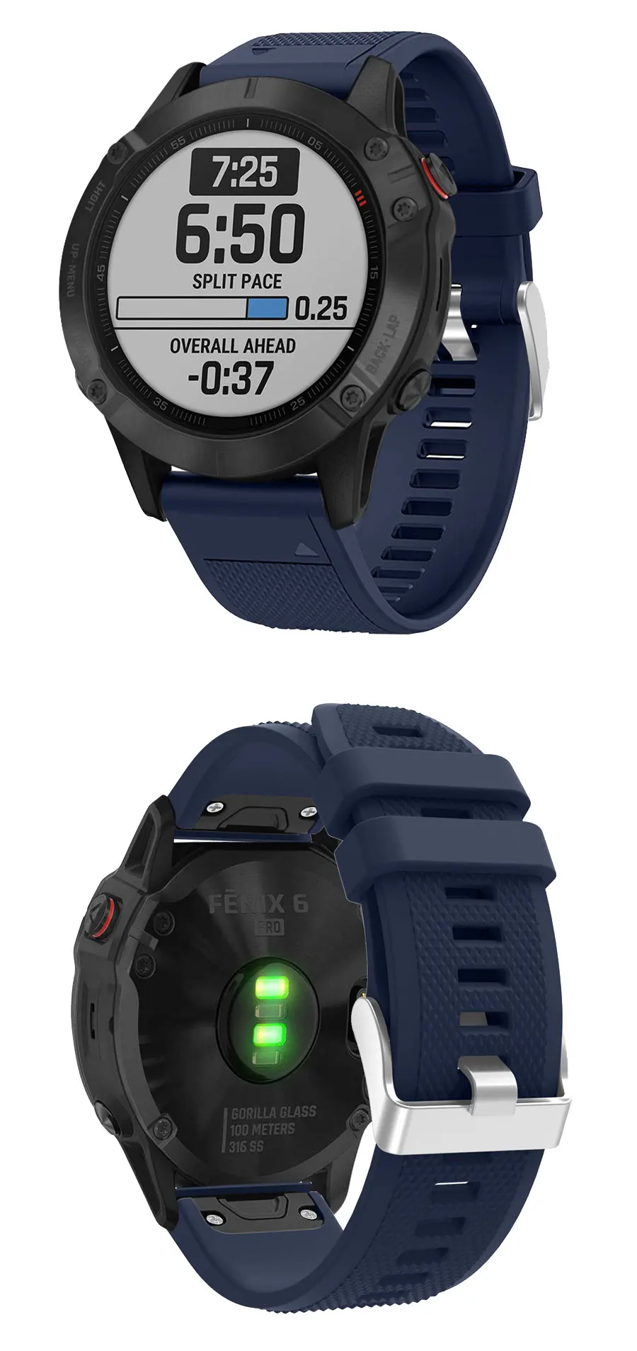 26 22 20 мм ремешок для часов Garmin Fenix 6X pro 6 6S 5 5X 5X plus 5S 3 3 HR часы Quick Release силиконовый ремешок Easyfit