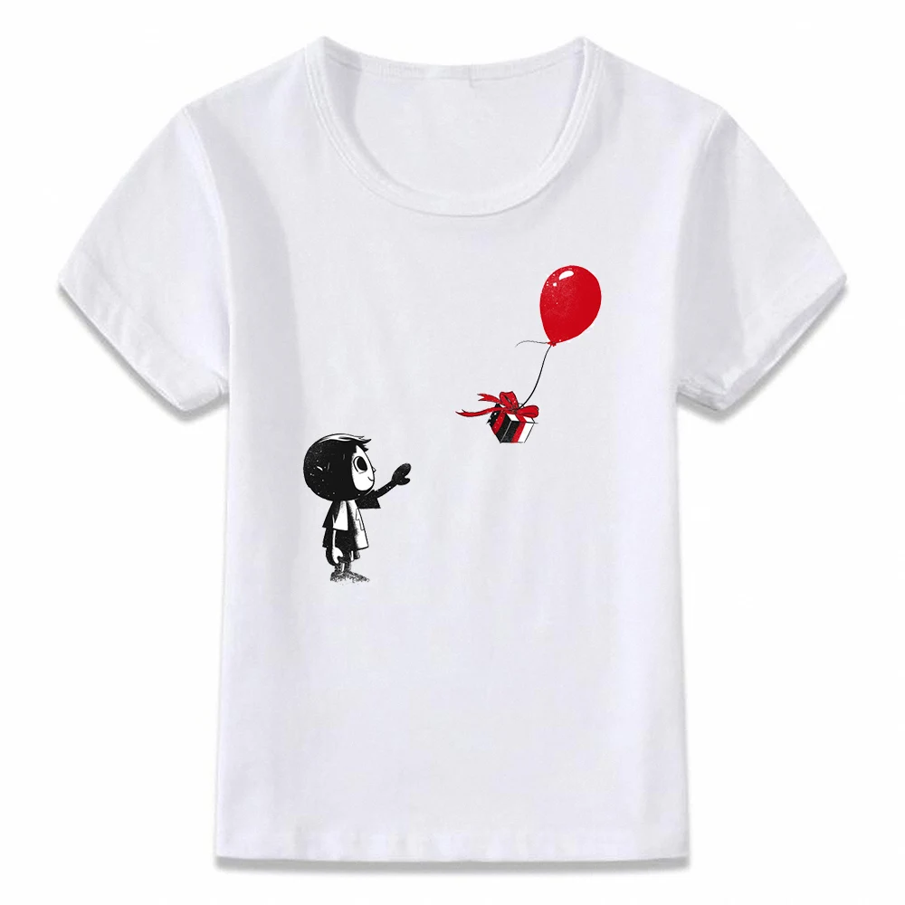 Kids Boys Girls Banksy Girl With Balloon T-Shirt 