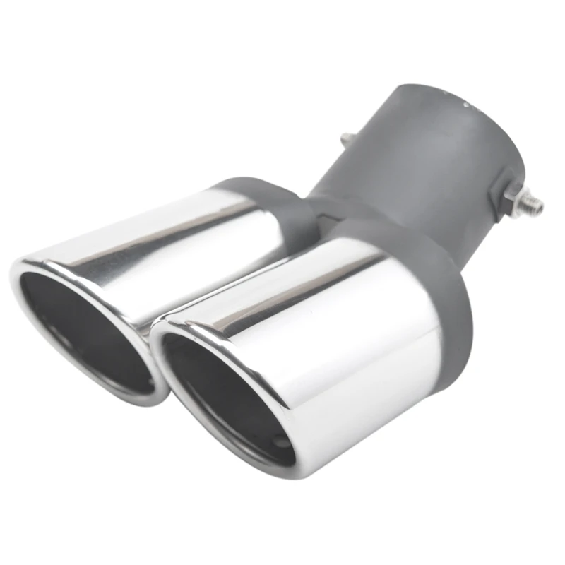 

Automobile Universal Stainless Steel Double Row One Minute Two Exhaust Pipe Tail Throat