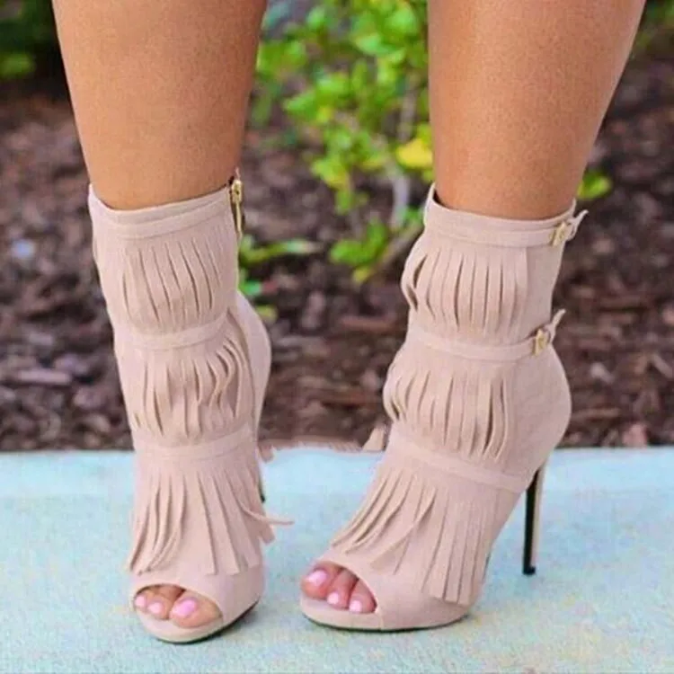 Summer Ankle Boots Super High Heels 