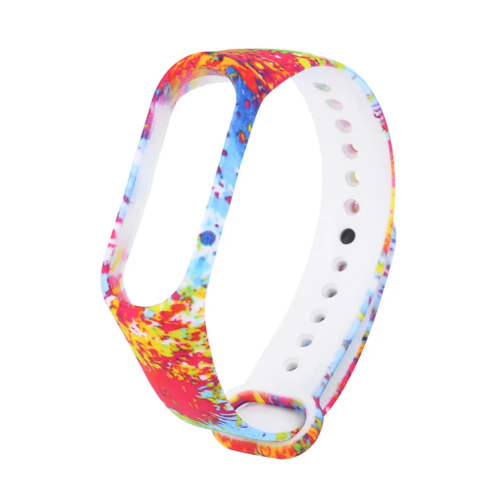 Для mi band 4 ремешок с принтом силиконовый ремешок на запястье для xiaomi mi band 4 сменный Камуфляжный браслет для mi band 4 браслет