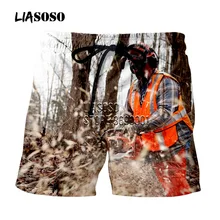 Мужские шорты с 3D принтом регистратора деревьев, летние пляжные повседневные шорты, пляжные шорты, короткие брюки, негабаритная Молодежная Спортивная одежда