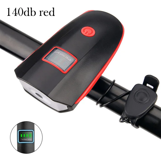 140db red Высокое качество велосипеда светильник с рупорной головкой светильник светодиодный Перезаряжаемые и встроенный Батарея Мощность Дисплей Анти-кражи велосипед задний фонарь - Цвет: 140db red
