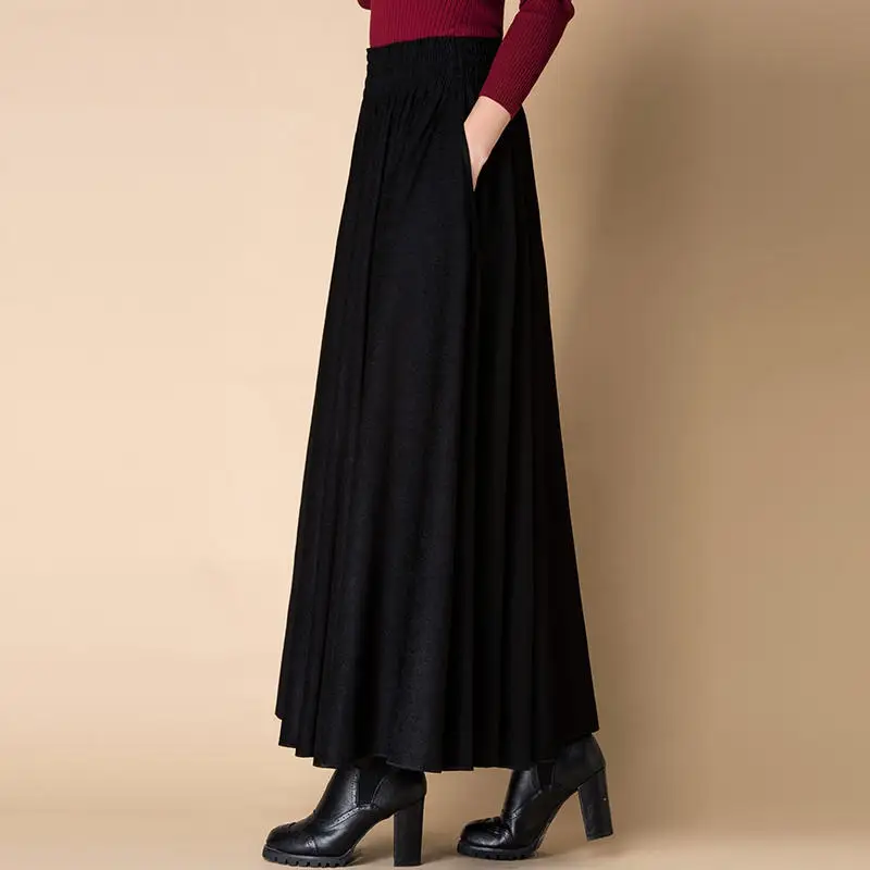 7 Skirts Womens Винтажные женские юбки s Saia, осенне-зимняя юбка с высокой талией, женские элегантные юбки, Повседневная Длинная женская юбка с принтом, Jupe Femme Q2133 - Цвет: 7 Skirts Womens