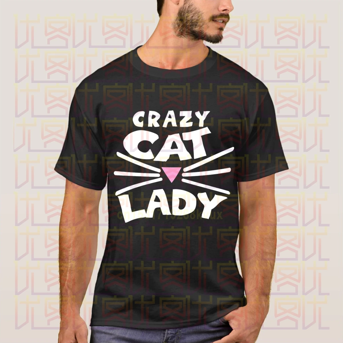 Новые 2020 летние Crazy Cat Леди логотип 100% хлопковая Футболка с круглым вырезом