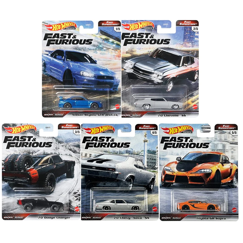 Лидер продаж автомобили с колесами Fast & furous12 Toyota GR Supra Nissan Skyline GTR масштаб 1:64