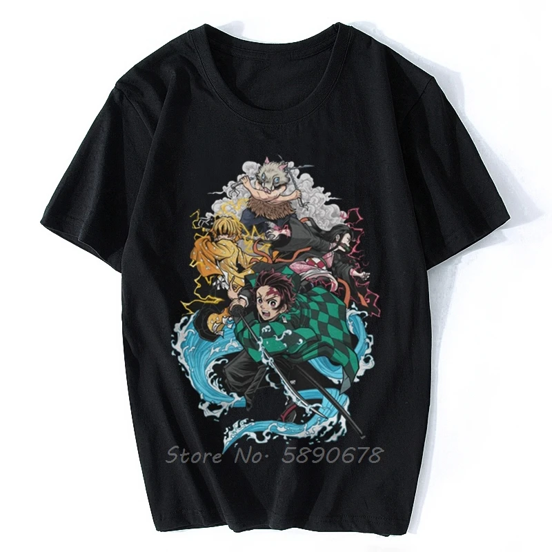 Demon Slayer T-shirt Men Inosuke Anime 