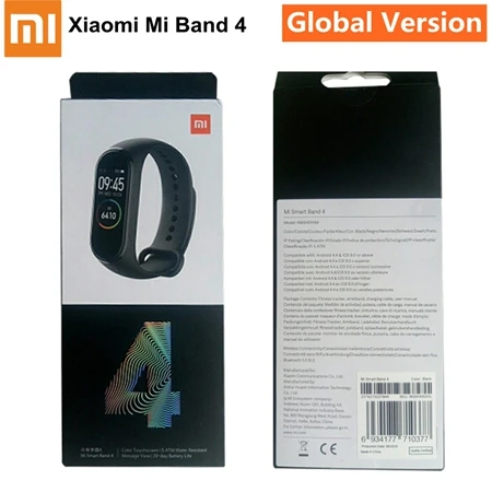 Xiaomi Mi-браслет с 4 модулями NFC, фитнес-браслет, глобальная версия, 125 мА/ч, 5 АТМ, Bluetooth, 5,0, AI, Контроль Пульса - Цвет: Miband 4 GB Version