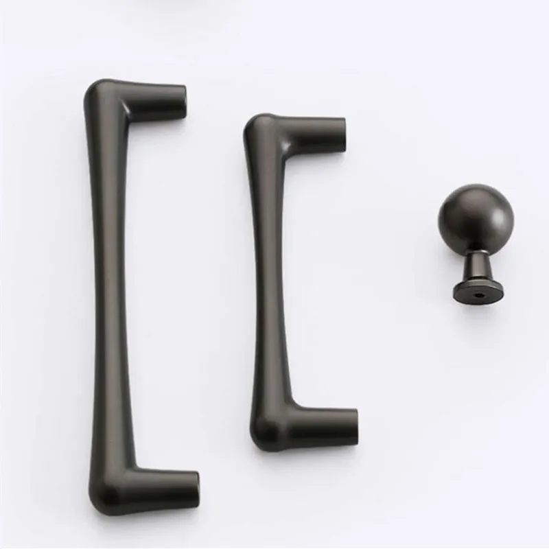 96mm Golden Furniture Handle Kitchen Cabinets Pulls Wardrobe simple modern Door round  Knob Hardware Parts  96mm Golden Furniture Handles Small Round Knob For Kitchen Cabinet Kitchen cabinet Handles,European Black Handles for Cabinet,Cupboard Knobs,128mm Pearl Black Handles
