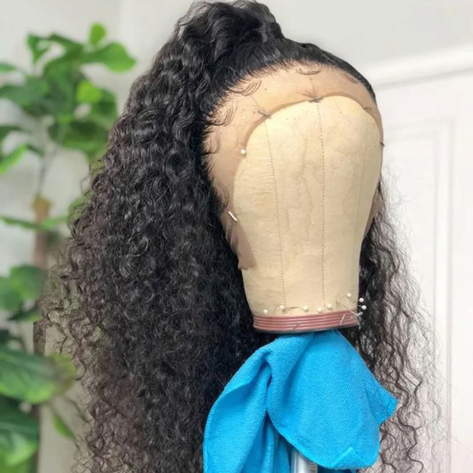 

360 Lace Frontal wig Brazilian Curly Human Hair Wigs For Black Women Deep wave Freeshipping