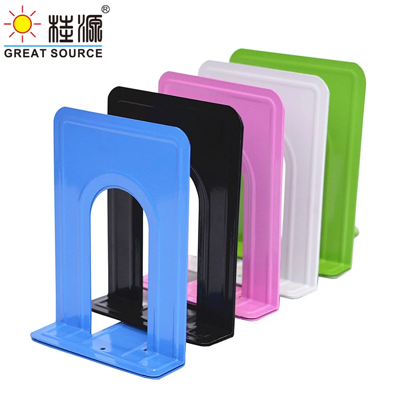 

Color Bookend Metal Magazine Organizer Metallic Lacquer Bookend Book(16.8cm)