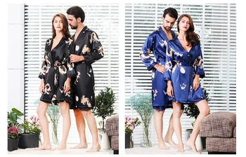 

Luxury Designer women's Silk Kimono Robe Set Sleepwear Bathrobe Oversized Satin Nightgown 2PC Ladies Summer Home Clothing