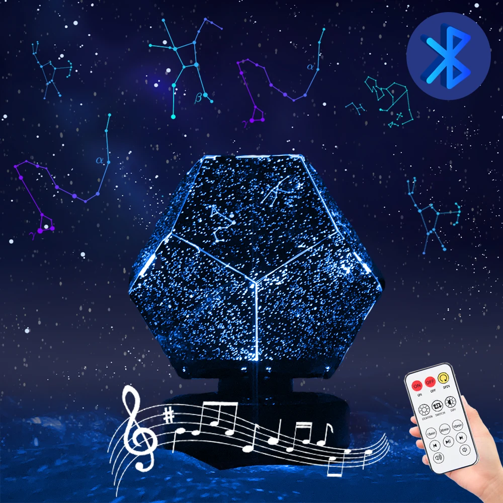 Star Projector LED Night Light Bluetooth Galaxy Projector Starry Sky Lamp Christmas Gift For Kids Bedroom Decor Star Lamp