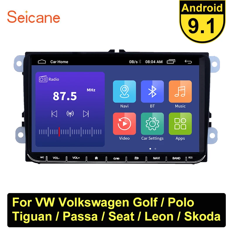 

Seicane 2Din Car Autostereo GPS Unit Player For VW Volkswagen Golf Polo Tiguan Passa b7/b6/SEAT/leon/Skoda/Octavia Android 9.1