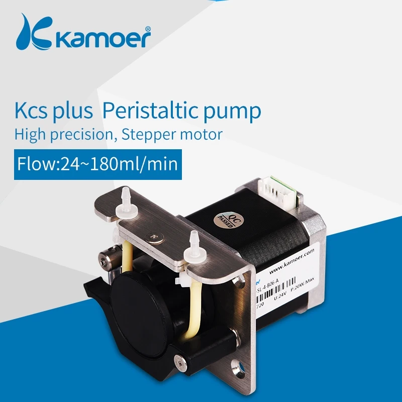 Kamoer KCS PLUS маленький перистальтический насос, водяной насос, шаговый двигатель, высокая точность, простота обслуживания, лабораторный дозирующий насос