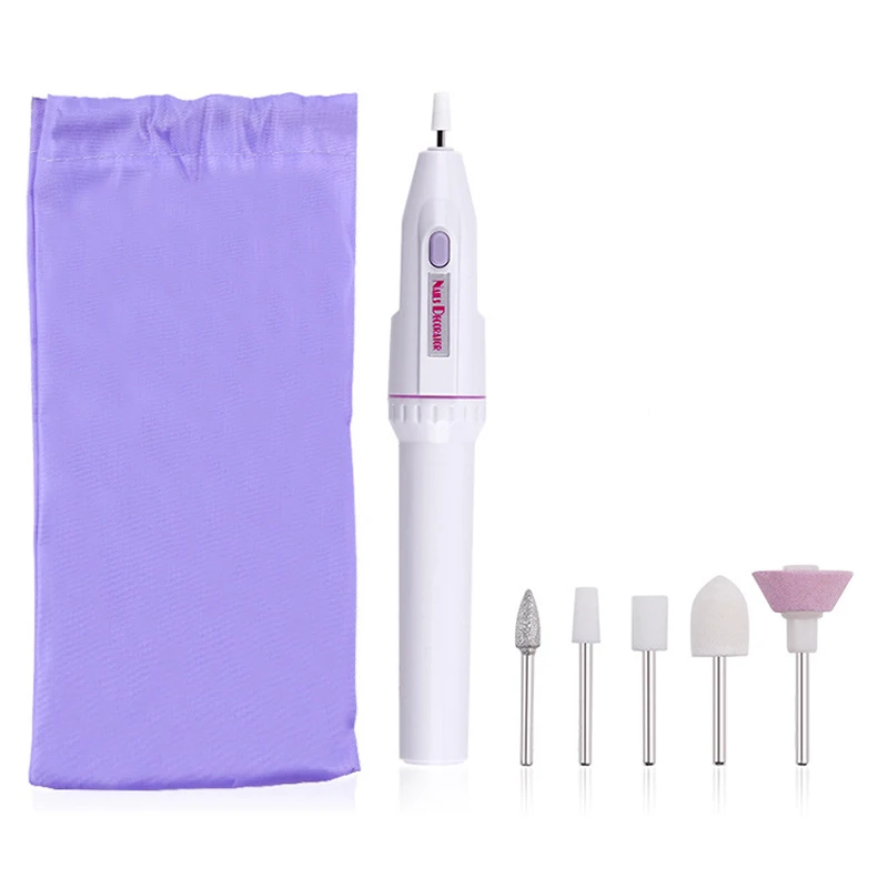 

Manicure Electric Sander Mini Manicure Nail Drill Machine Set With 5 Nail Grinding Heads Nail Tool Drill Machine Set