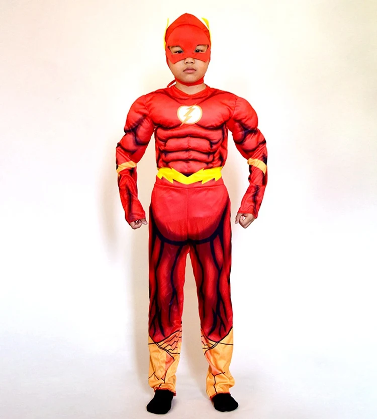 Лидер продаж 2018 маскарадное платье супергероя The Flash Muscle Детские комиксы Фэнтези