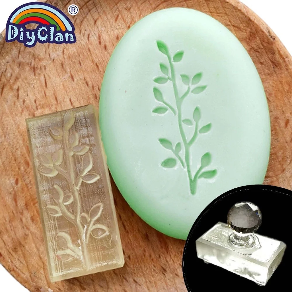 Blatt Handgemachte Seife Stempel Acryl Siegel Kristall Transparent Gras Seife Machen Handwerk Haushalts Liefert Z0074YZ – Detail 4