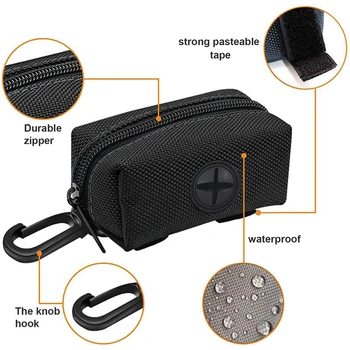 Pet Dog Poop Bag Holder Leash Attachment Adjustable Mini Travel Garbage Bag Dogs Waste Poop Bags Dispenser Pet Cleaning Tools 4