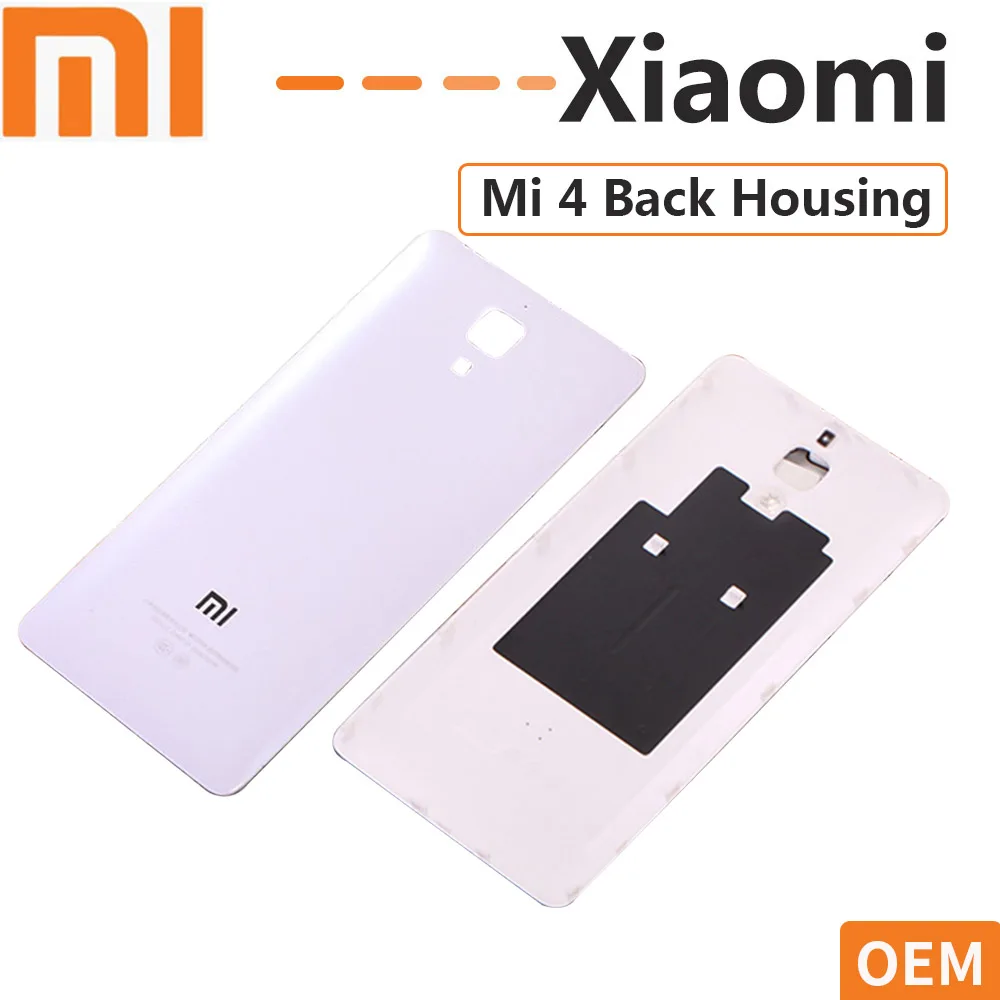 Черный Белый для Xiaomi Mi 4 крышка батареи Корпус Запасные части аксессуары задней
