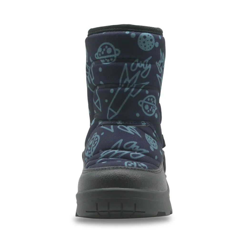 Apakowa/российские зимние теплые зимние ботинки с шерстяной подкладкой для маленьких мальчиков до-30 градусов; зимние ботинки для малышей; нескользящие водонепроницаемые ботинки на резиновой подошве