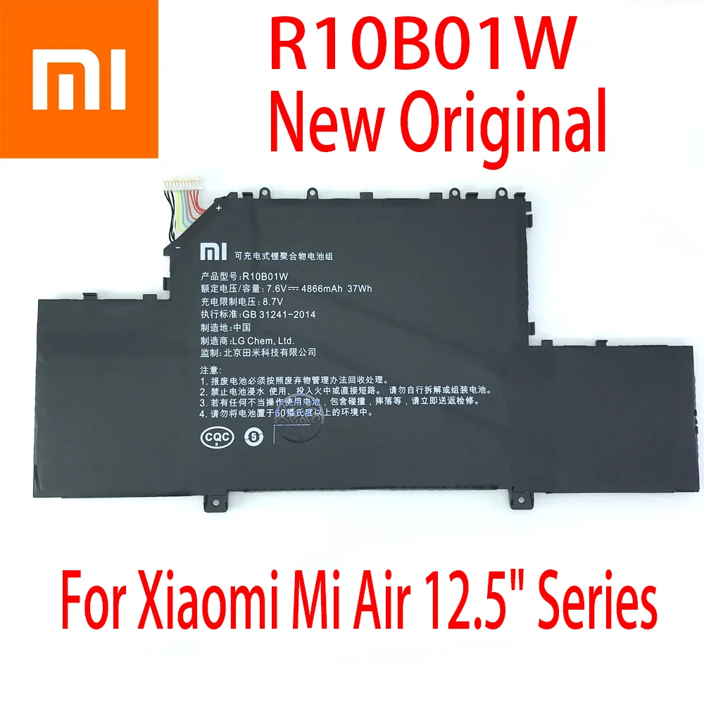 Оригинальный аккумулятор 4900 мАч R10B01W R10BO1W для Xiaomi Mi Notebook Air 12 5 7 6 В 37 Вт/ч|Батареи