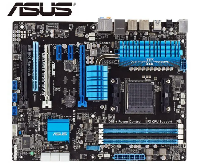 ASUS M5A99X EVO R2.0 оригинальная б/у материнская плата DDR3 Socket AM3+ платы 32 Гб USB2.0 USB3.0 990X настольная Материнская плата ПК