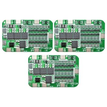

3Pcs 6S 15A 24V PCB BMS Charger Protection Board for 6 18650 Li-Ion Lithium Battery Cell Module DIY Kit
