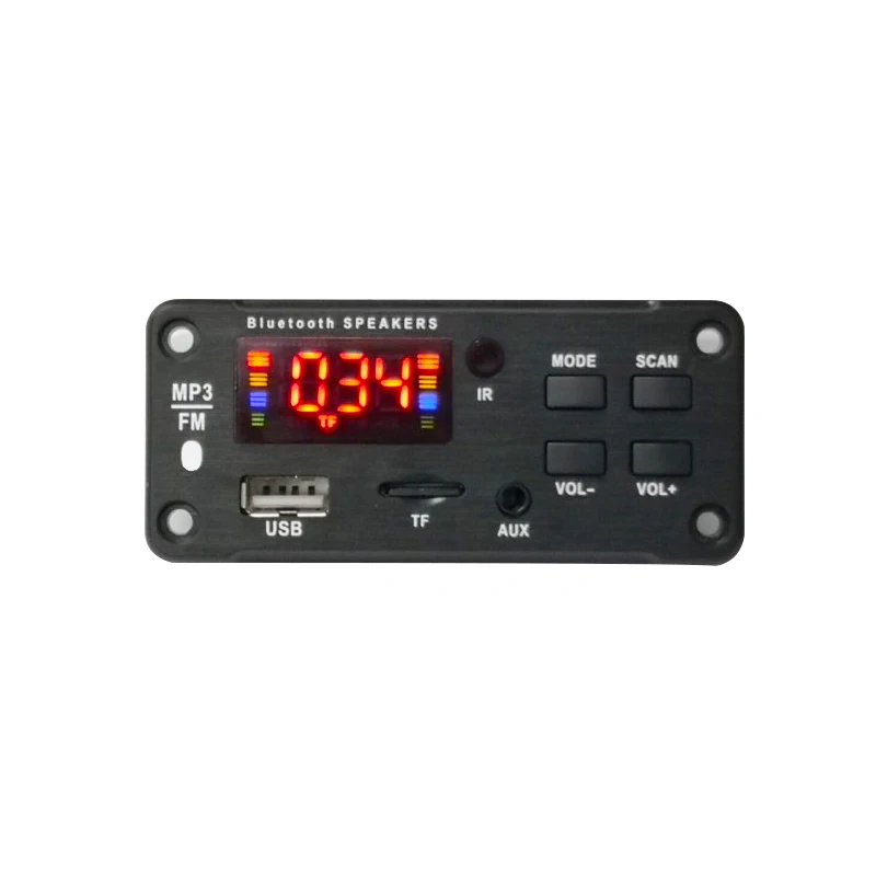 Фото Четыре Цвета экран дисплей Bluetooth MP3 декодер доска 5 В и 12 питание с радио FM функция Четыре Цвета экран дисплей Bluetooth MP3 декодер доска 5 В и 12 питание с радио FM функция